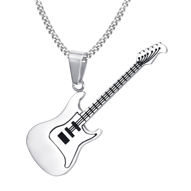 Wholesale Mens Stainless Steel Guitar Pendants