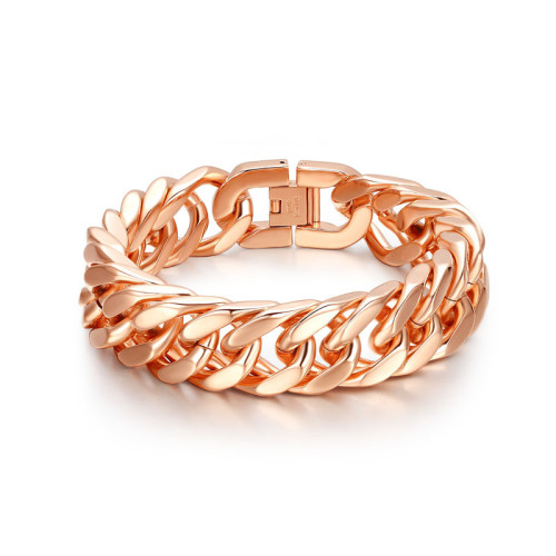 Wholesale Mens Stainless Steel Carbine Chain Bracelet