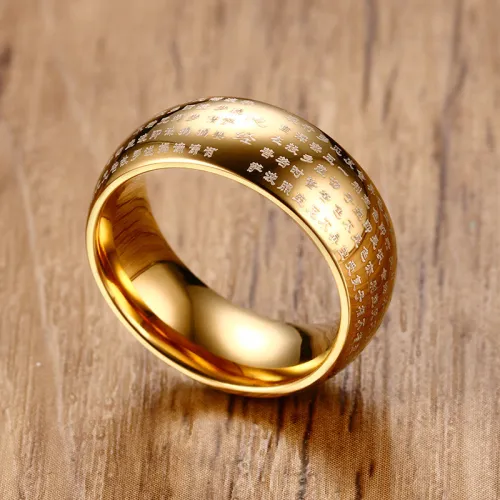 Wholesale Stainless Steel Male Gold Plated Wedding Bands