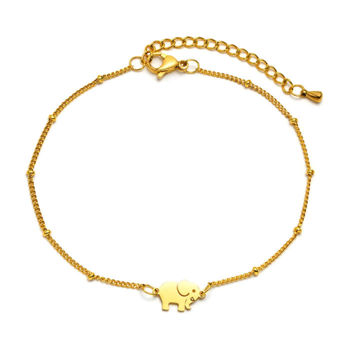 Wholesale Stainless Steel Foot Chain Bracelet with Elephant