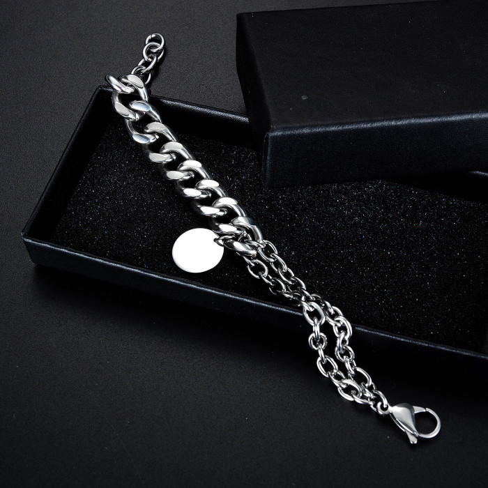 Wholesale Stainless Steel Mens Stylish Curb Chains Bracelets