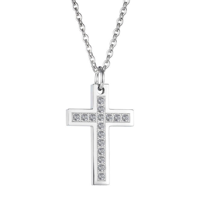 Wholesale Stainless Steel Cross with CZ