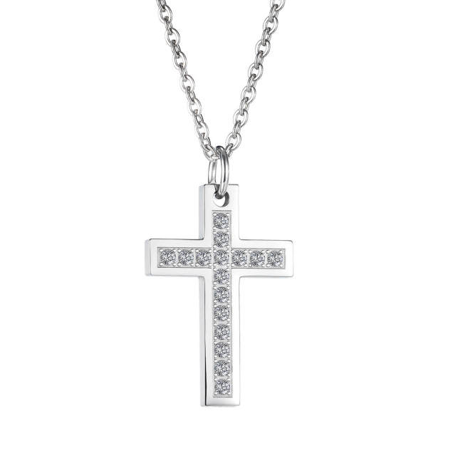 Wholesale Stainless Steel Cross with CZ