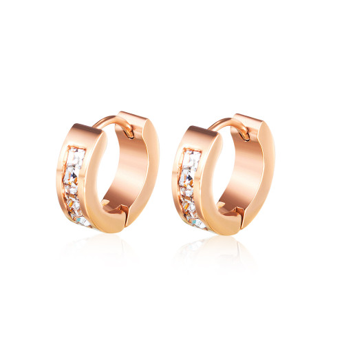 Wholesale Stainless Steel CZ Mini Hoop Huggie Earrings