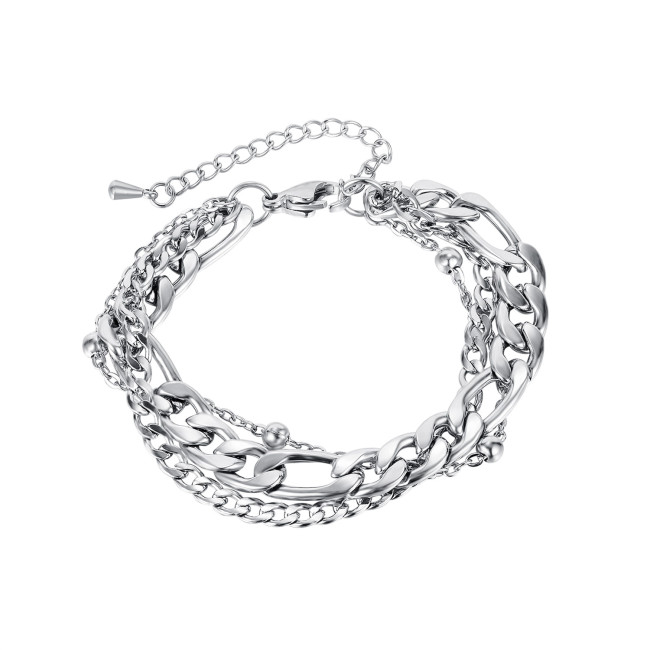 Wholesale Stainless Steel Triple Chain Bracelet