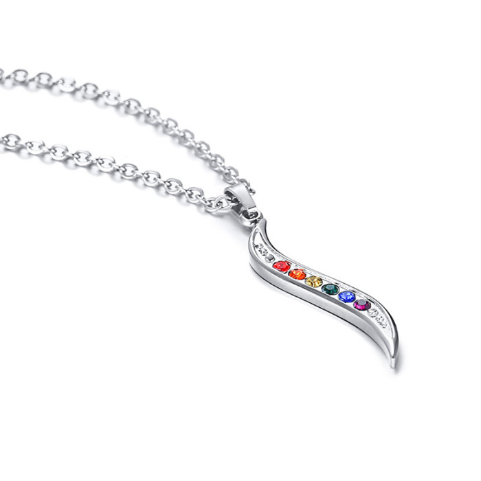 Wholesale Stainless Steel LGBT Pride Rainbow Pendant