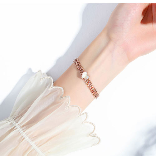 Wholesale Steel Multilayer Chain Bracelet with Heart