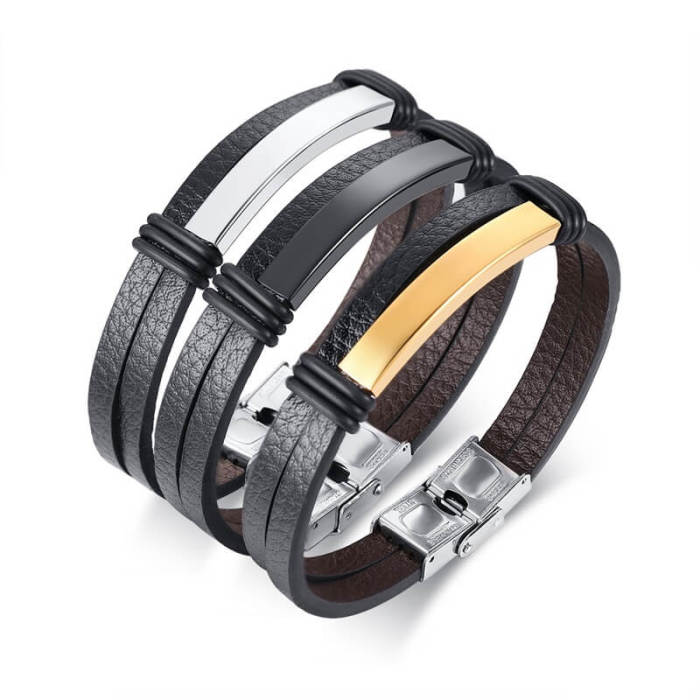 Wholesale Mens Leather Bracelet
