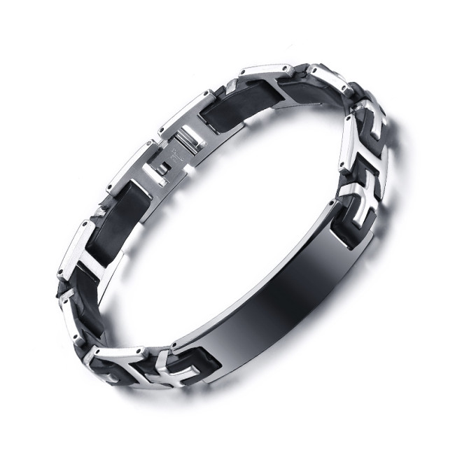 Stainless Steel Black Bracelets for Guys