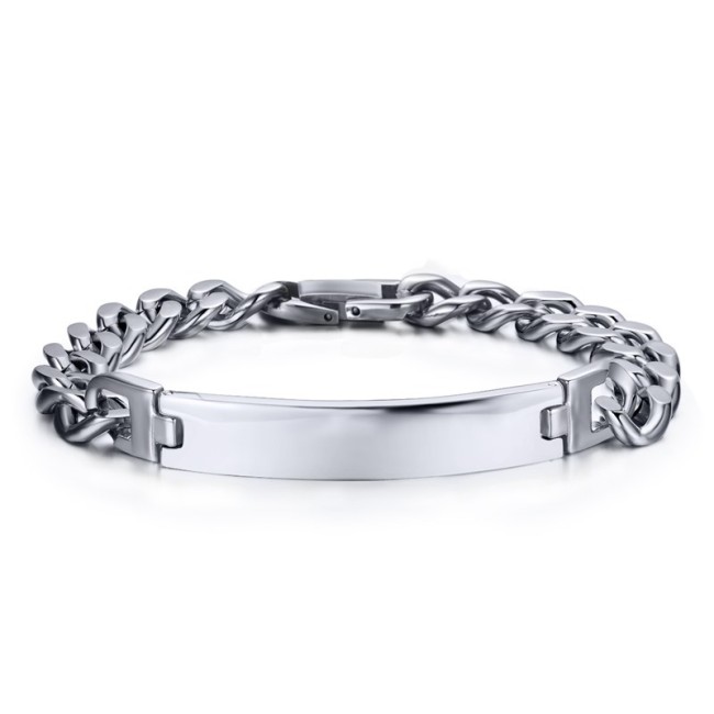 Stainless Steel Blank Engravable Name Bracelet
