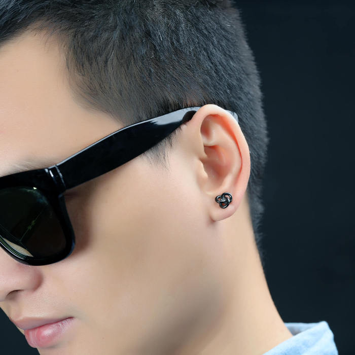 Wholesale Stainless Steel Knote Stud Earrings