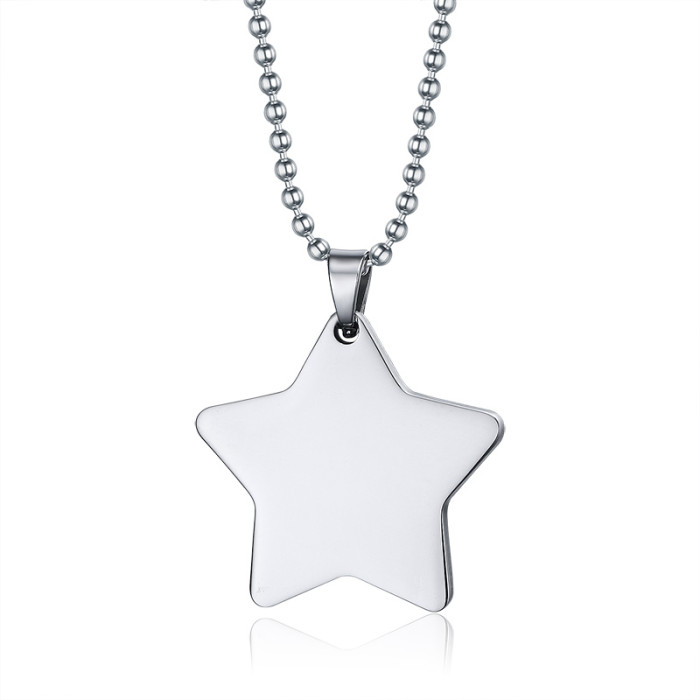 Wholesale Steel Star Pendant Necklace with Medical