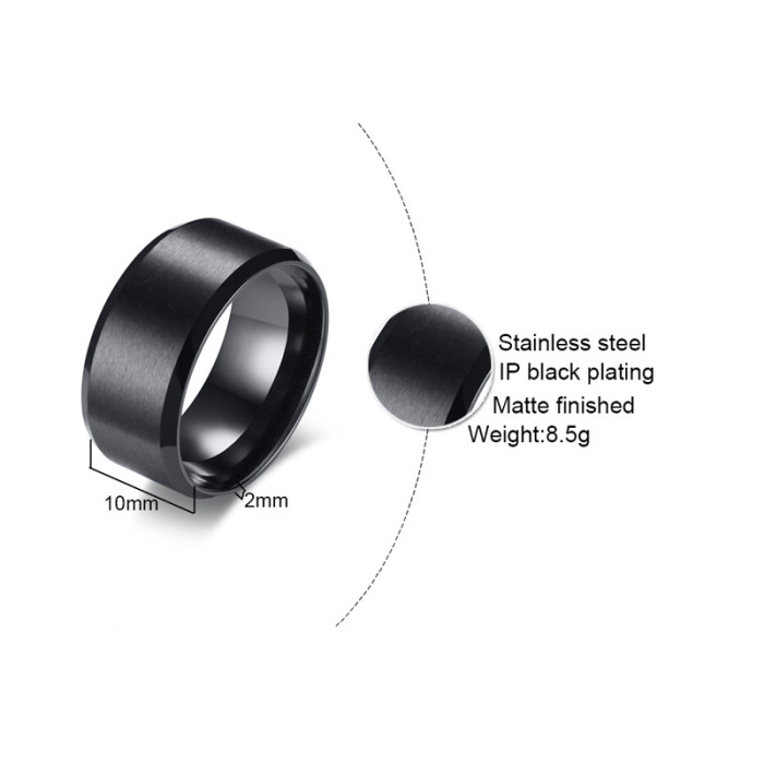 Wholesale Stainless Steel 10mm Mens Ring Band Width