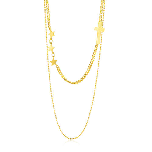 Wholesale Stainless Steel Women Necklace with cross