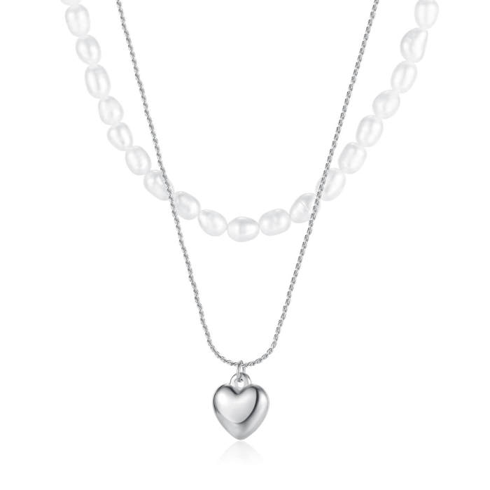 Wholesale Stainless Steel Pearl Chain Necklace