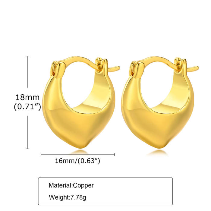 Wholesale Copper Heart Earrings
