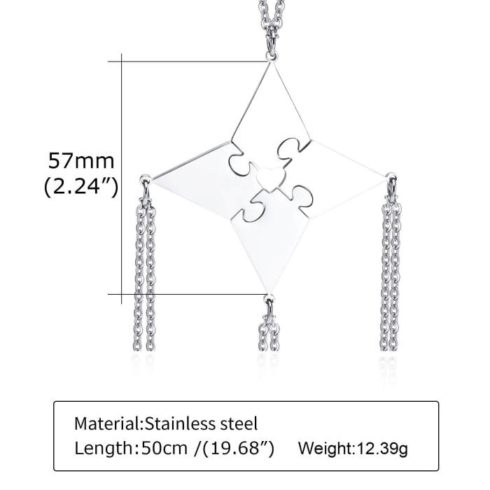 Wholesale Puzzle Stainless Steel Necklace