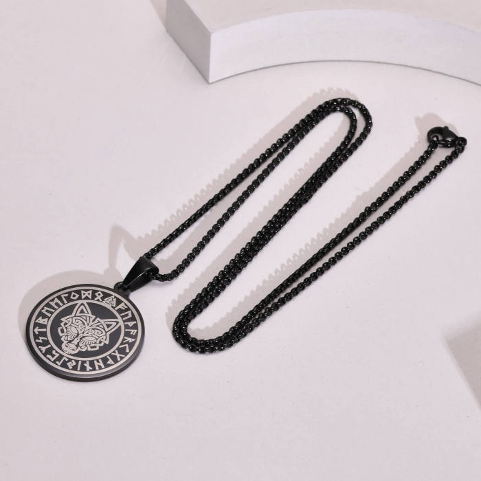Wholesale Stainless Steel Viking Wolf Head Pendant