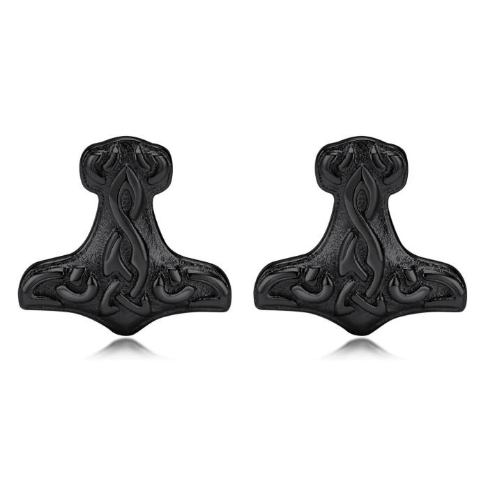 Wholesale Stainless Steel Viking Axe Earrings