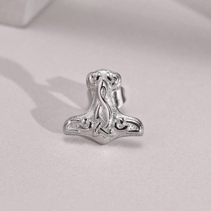 Wholesale Stainless Steel Viking Axe Earrings