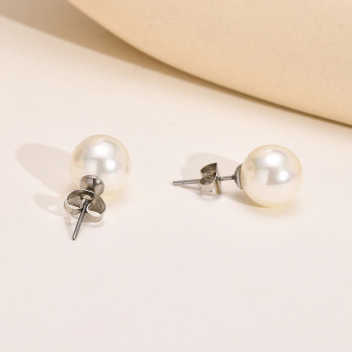 Wholesale 10mm Imitation Pearl Bead Earring
