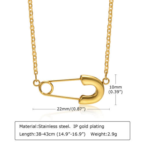 Wholesale Stainless Steel Pin Necklace