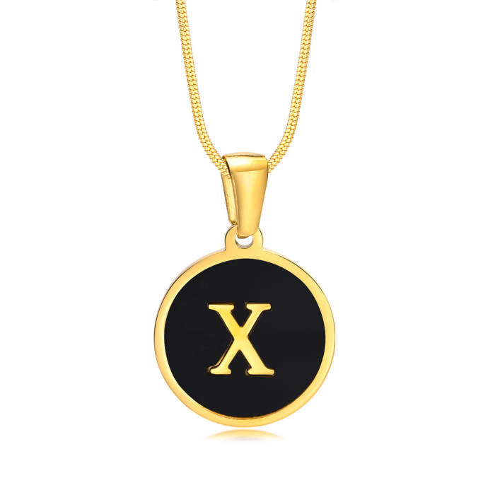 Wholesale Stainless Steel Alphabet Necklace
