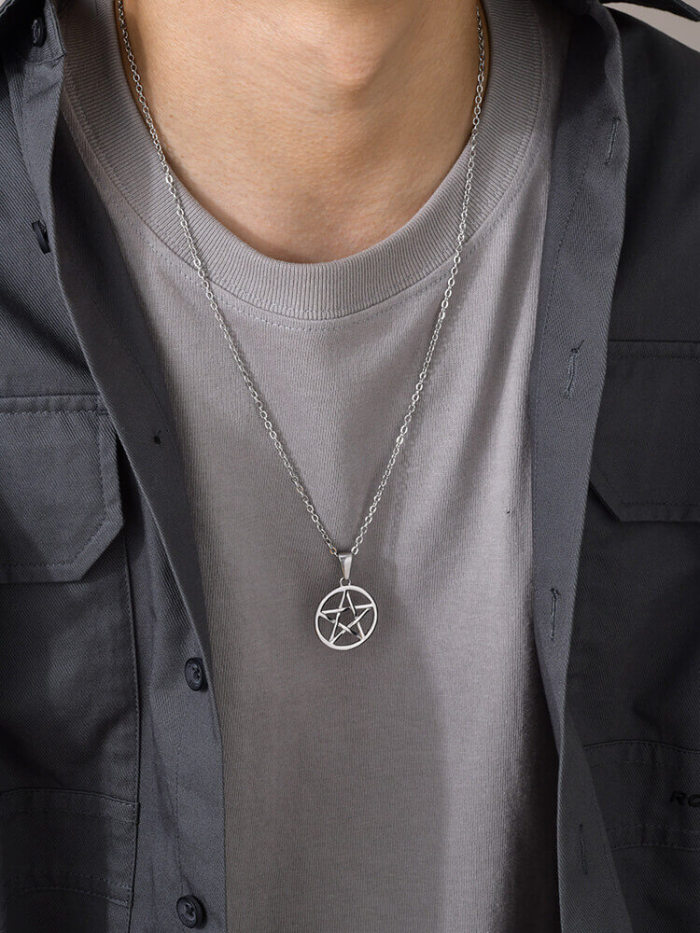 Wholesale Stainless Steel Pentagram Necklace