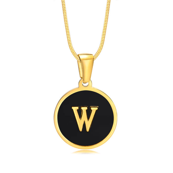 Wholesale Stainless Steel Alphabet Necklace