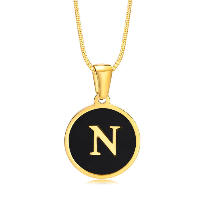 Wholesale Stainless Steel Alphabet Necklace