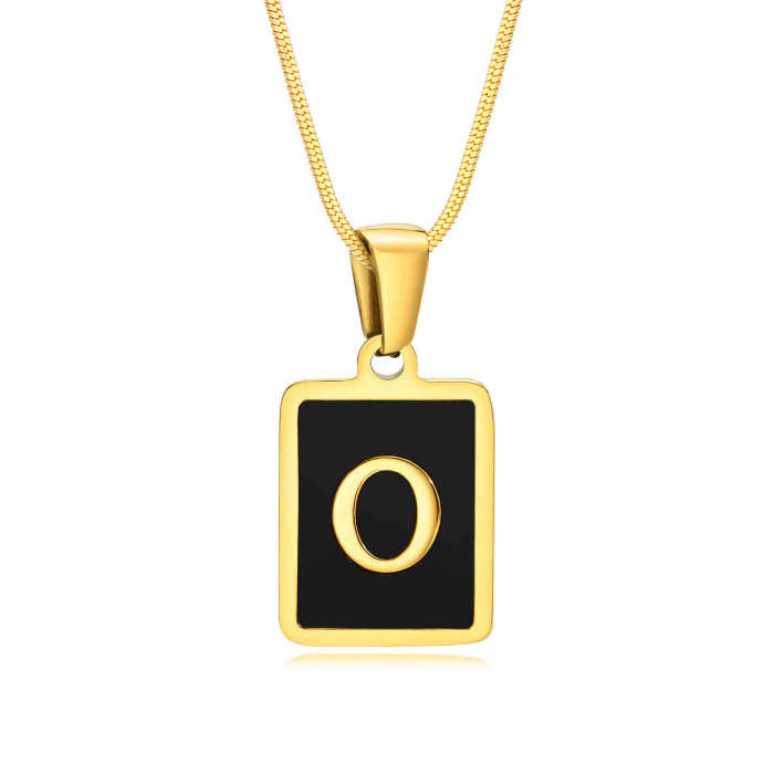 Wholesale Stainless Steel Enamel Initial Pendant