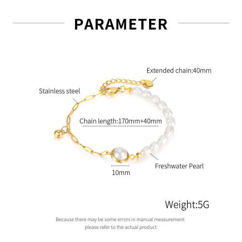 Wholesale Stainless Steel and Pearl Bracelet