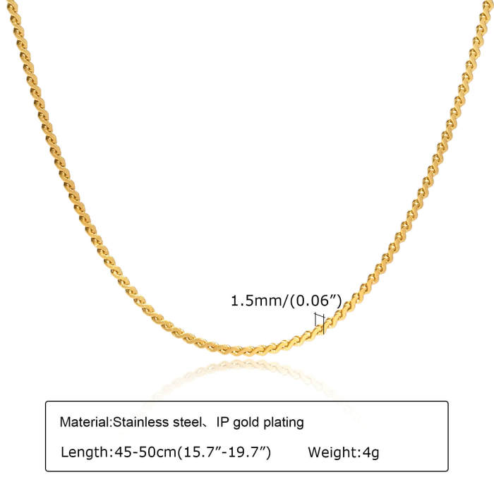 Wholesale Stainess Steel Layered Chain Necklace