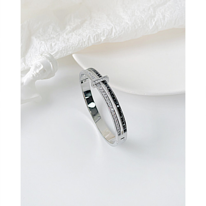 Wholesale Stainless Steel Bangles with CZ