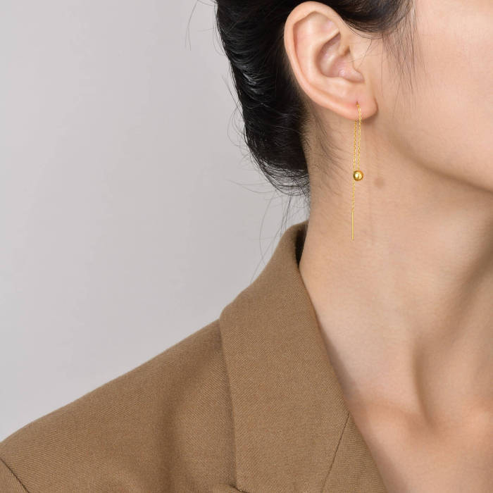 Wholesale Stainless Steel Drop Chain Earrings