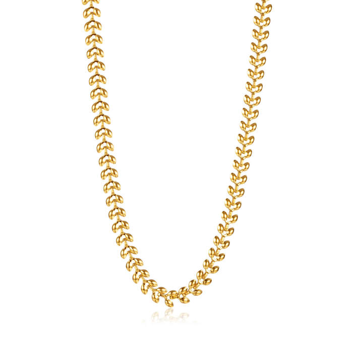 Wholesale Stainless Steel Wheat Necklace