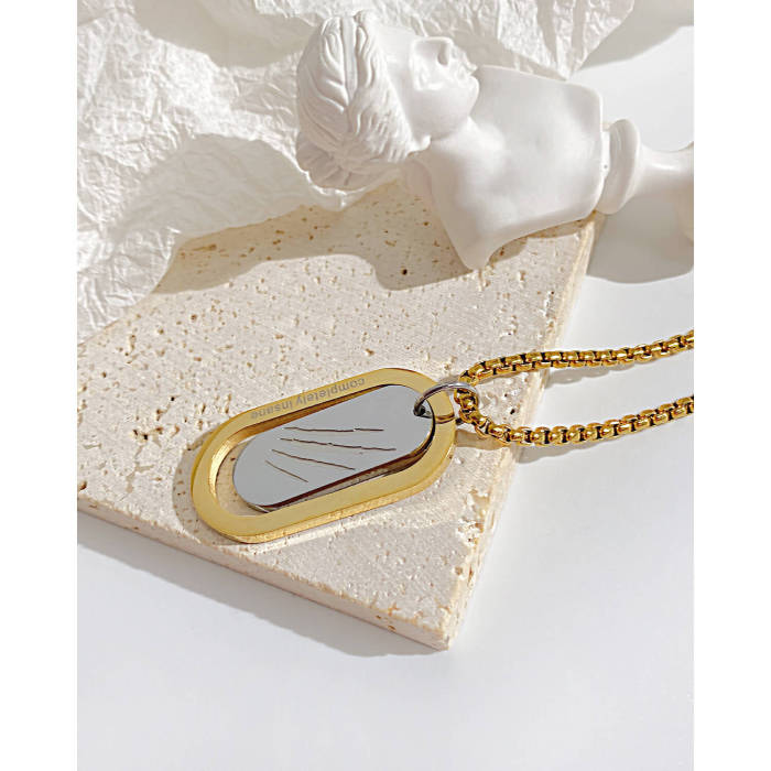 Wholesale Stainless Steel Oval Necklace