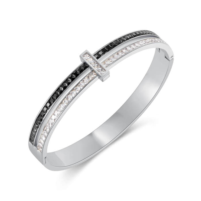 Wholesale Stainless Steel Bangles with CZ