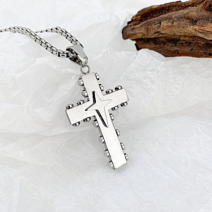 Wholesale Mens Cross Pendant Stainless Steel