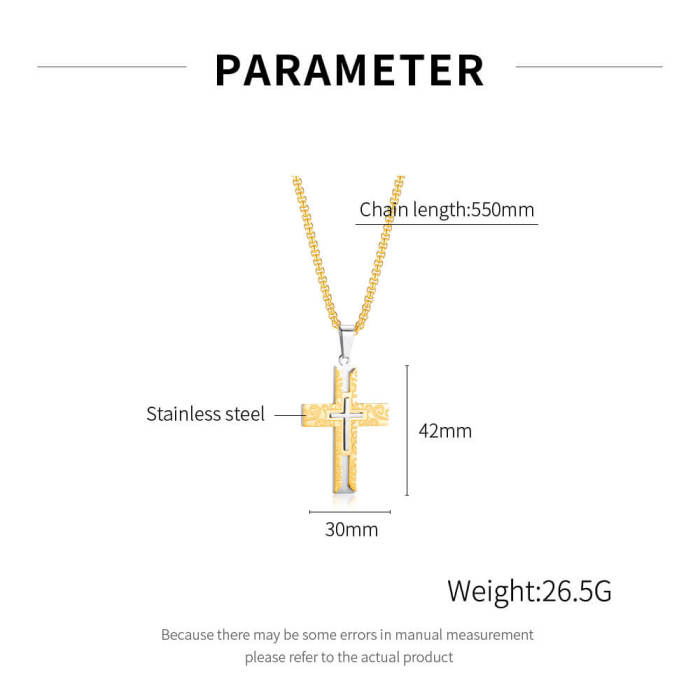Wholesale Stainless Steel Cross Pendant for Men
