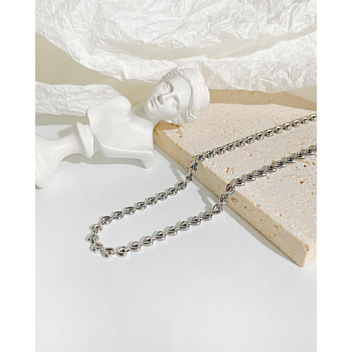Wholesale Stainless Steel Love Heart Collarbone Chain