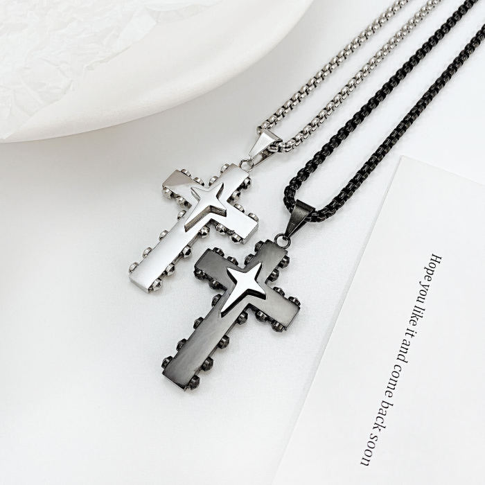 Wholesale Mens Cross Pendant Stainless Steel