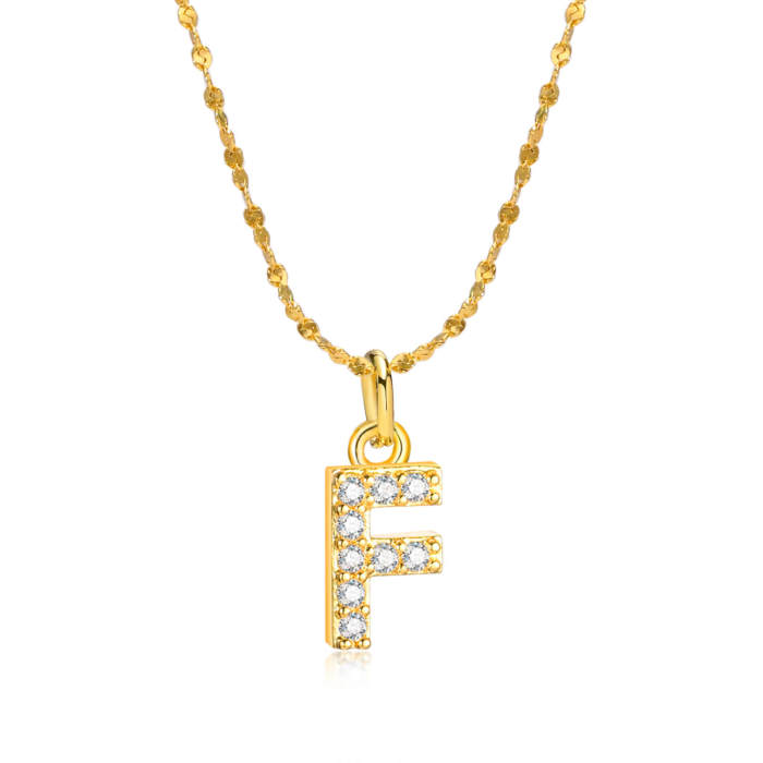 Wholesale Copper and Stainless Steel Initial Pendant Necklaces