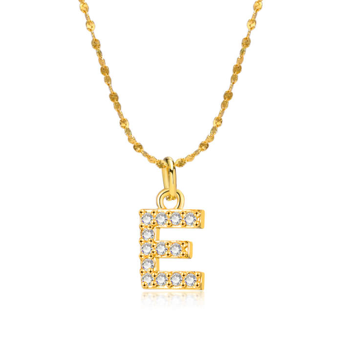 Wholesale Copper and Stainless Steel Initial Pendant Necklaces