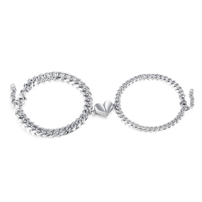 Wholesale Stainless Steel Magnetic Love Couple Bracelet