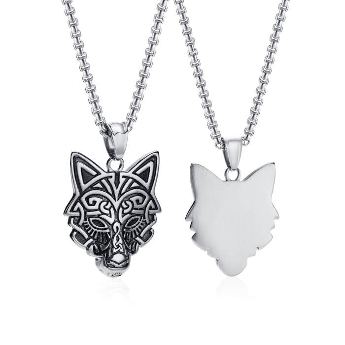 Wholesale Stainless Steel Wolf Head Pendant