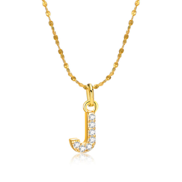 Wholesale Copper and Stainless Steel Initial Pendant Necklaces