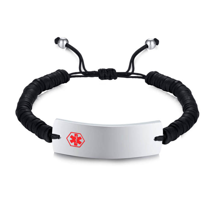 Wholesale Silicone Braided Stainless Steel Bracelet