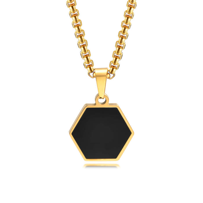 Wholesale Stainless Steel Hexagonal Pendant