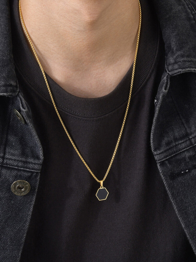 Wholesale Stainless Steel Hexagonal Pendant
